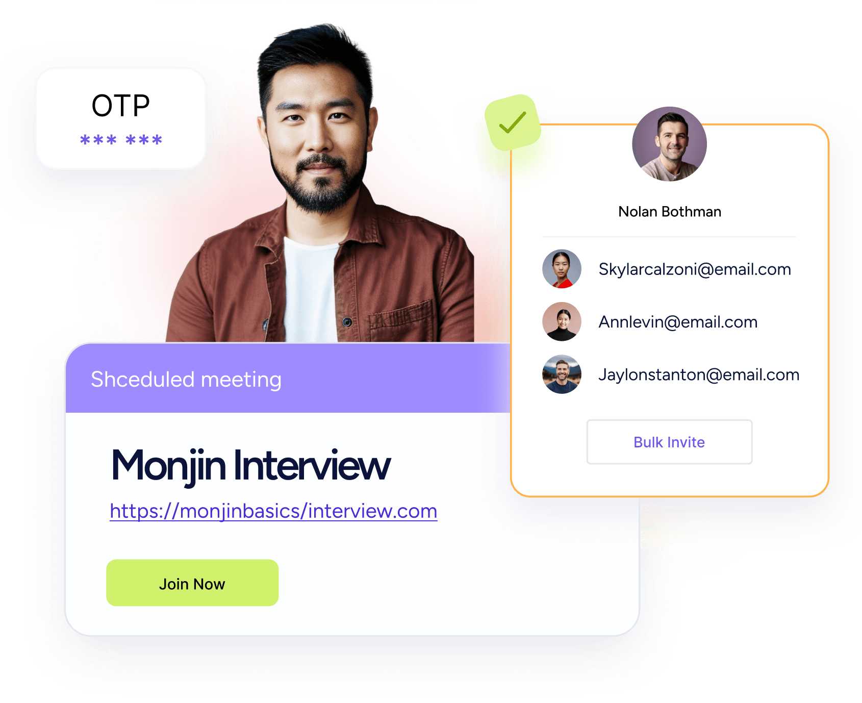 Interview scheduling interface