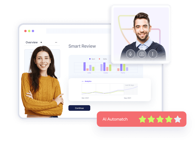 Interview management dashboard interface